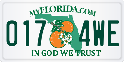 FL license plate 0174WE