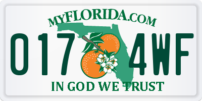 FL license plate 0174WF