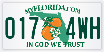 FL license plate 0174WH