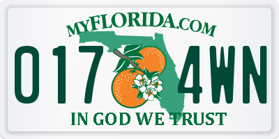 FL license plate 0174WN