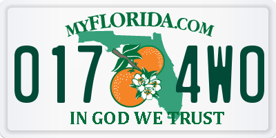 FL license plate 0174WO