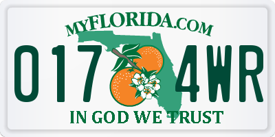 FL license plate 0174WR
