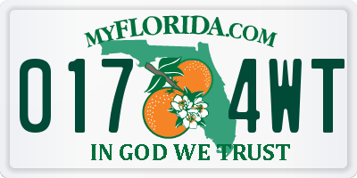 FL license plate 0174WT