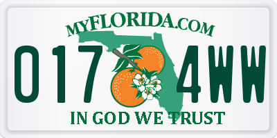 FL license plate 0174WW