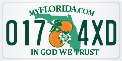 FL license plate 0174XD