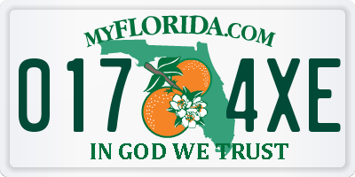 FL license plate 0174XE