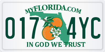 FL license plate 0174YC