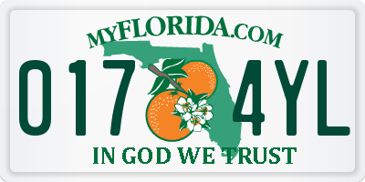 FL license plate 0174YL