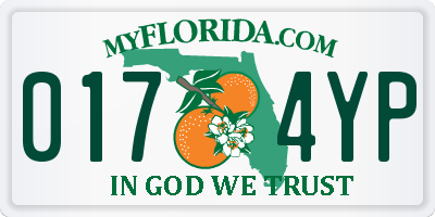 FL license plate 0174YP