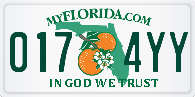 FL license plate 0174YY