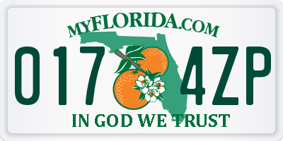 FL license plate 0174ZP