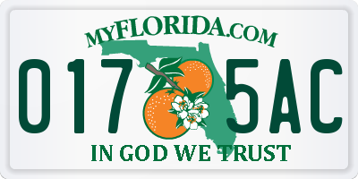FL license plate 0175AC