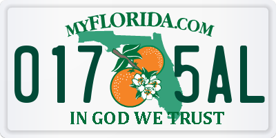 FL license plate 0175AL