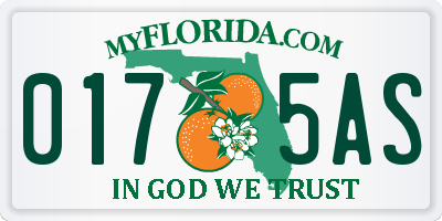 FL license plate 0175AS