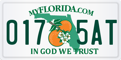 FL license plate 0175AT