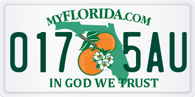 FL license plate 0175AU