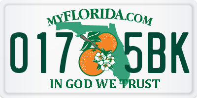 FL license plate 0175BK