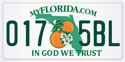 FL license plate 0175BL