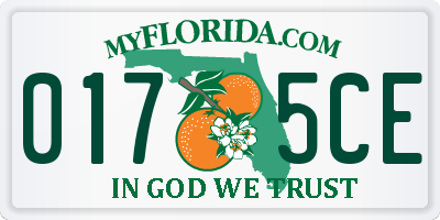 FL license plate 0175CE
