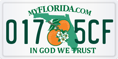 FL license plate 0175CF