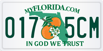FL license plate 0175CM