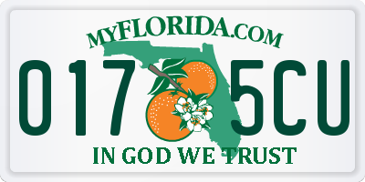 FL license plate 0175CU