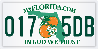 FL license plate 0175DB