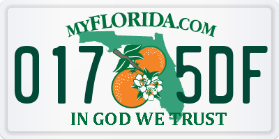 FL license plate 0175DF