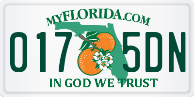 FL license plate 0175DN