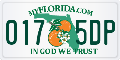 FL license plate 0175DP