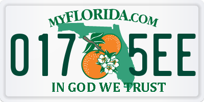 FL license plate 0175EE