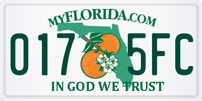 FL license plate 0175FC