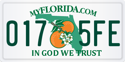 FL license plate 0175FE