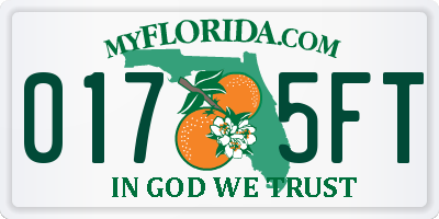 FL license plate 0175FT