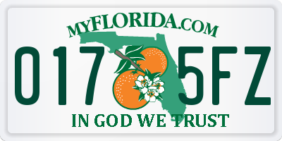 FL license plate 0175FZ