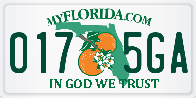 FL license plate 0175GA