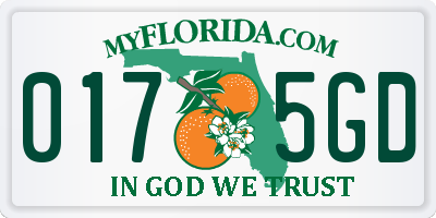 FL license plate 0175GD