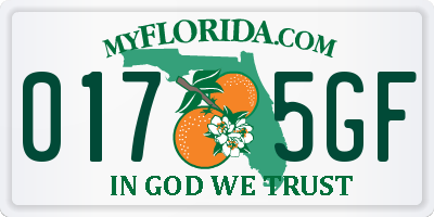 FL license plate 0175GF