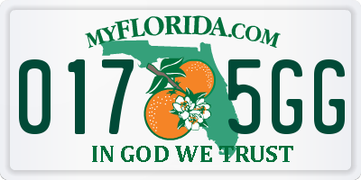 FL license plate 0175GG