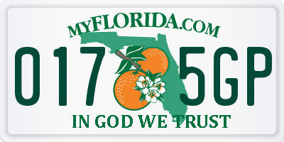 FL license plate 0175GP