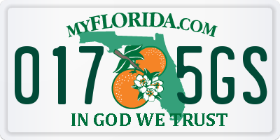 FL license plate 0175GS