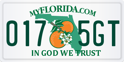 FL license plate 0175GT