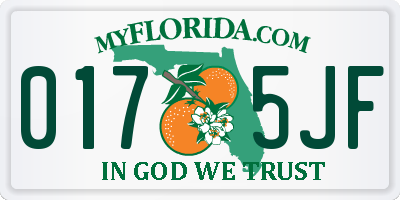FL license plate 0175JF