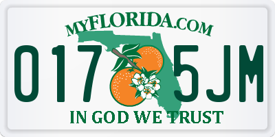 FL license plate 0175JM