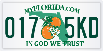FL license plate 0175KD