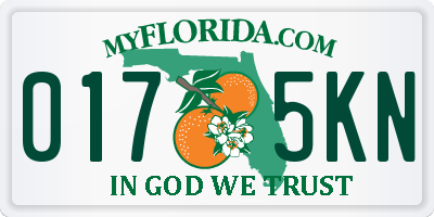FL license plate 0175KN