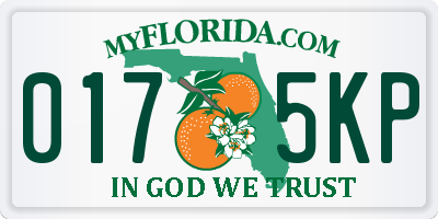 FL license plate 0175KP