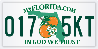 FL license plate 0175KT