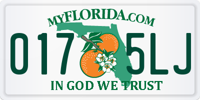 FL license plate 0175LJ