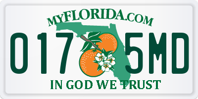 FL license plate 0175MD